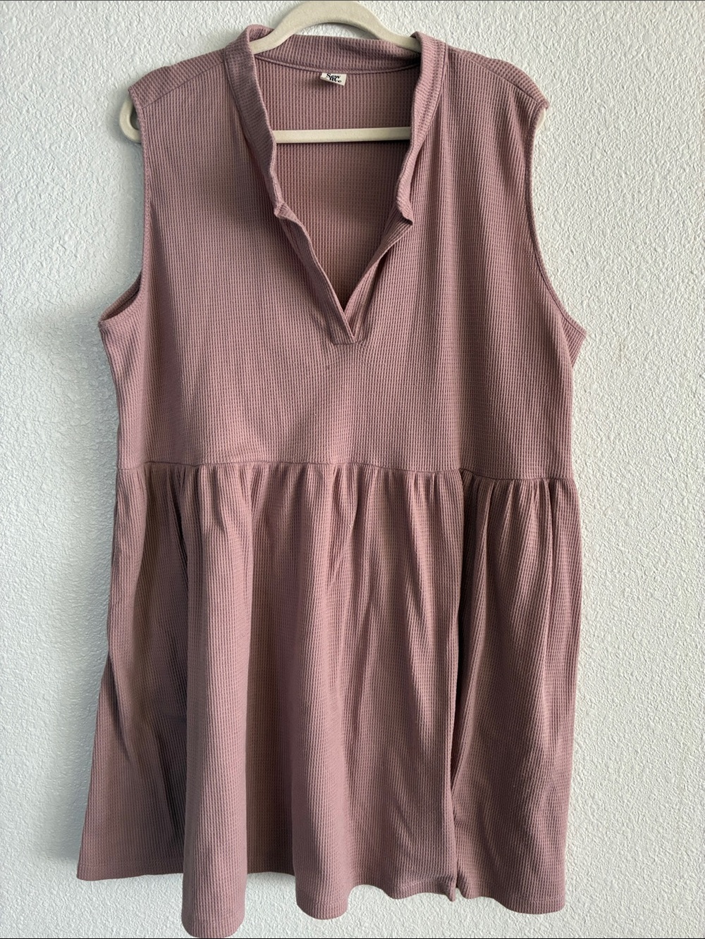 Sew in Love Sleeveless Mauve Knit Tunic Top - Size 2XL